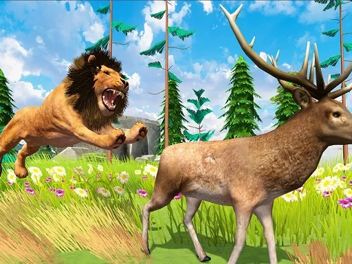 Realistic Lion Hunting Animal 2024 - 8gbet